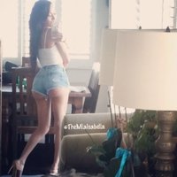 Mia Isabella - Transsexual pornstar linked to TYGA - belfie - booty selfie in daisy dukes - 2015.JPG